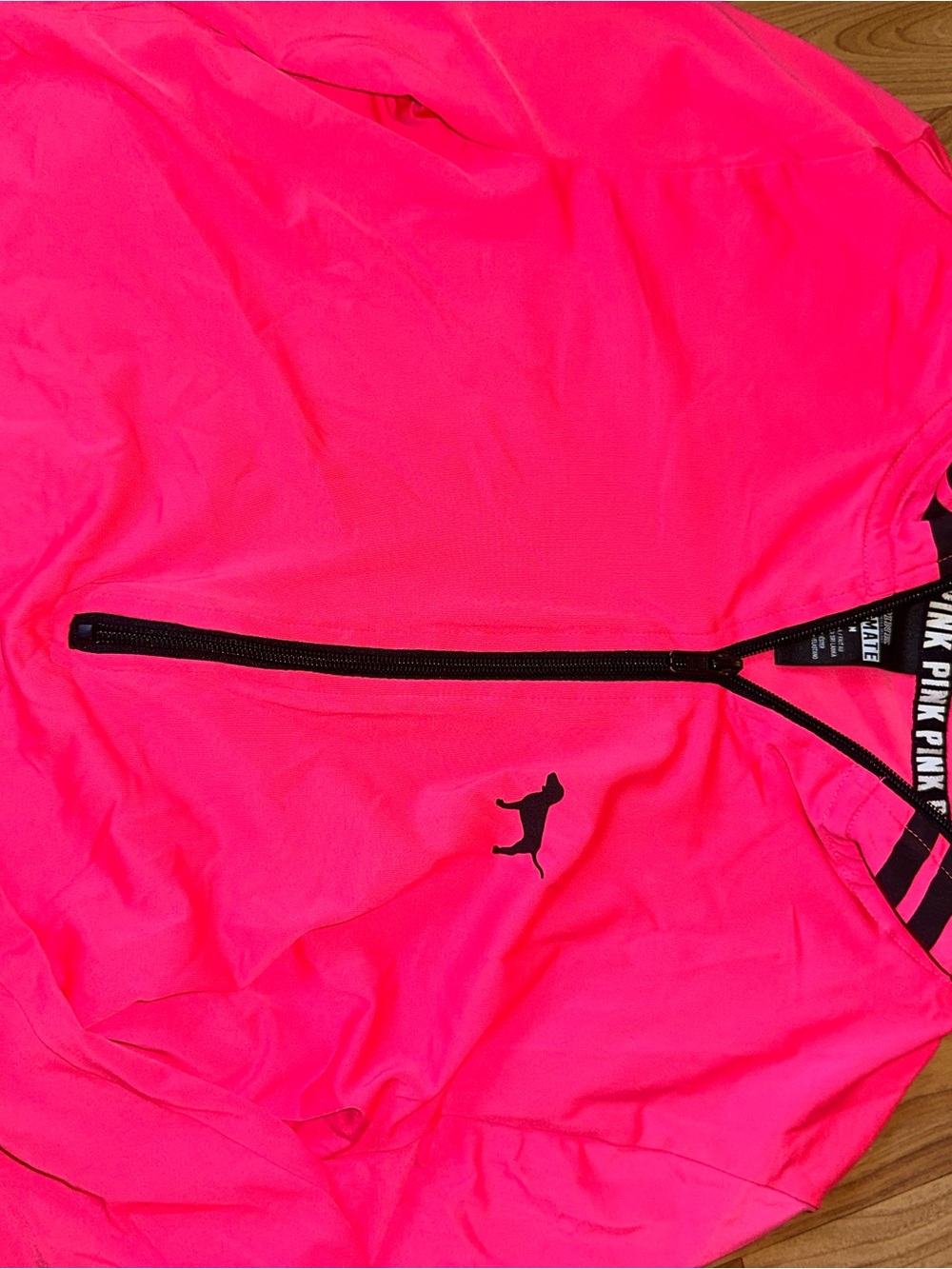PINK Victoria's Secret Neon Pink Half-Zip Jacket